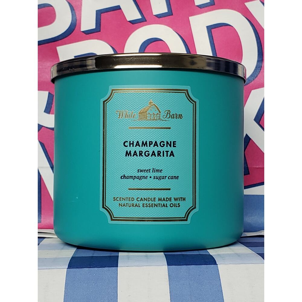 BBW Champagne Margarita Large 3 Wick Candle Home Fragrance Decor